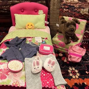 small American girl doll room set. Everything‘s been used before. All together